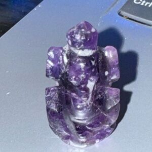 Authentic beautifully carved amethyst Ganesh
